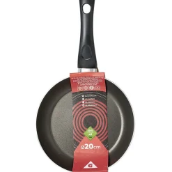 Cuisson<Gifi Poêle aluminium noir et rouge Ø20cm