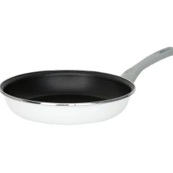 Cuisson<Gifi Poêle anti adhérente acier émaillé noir et blanc Ø28cm