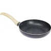 Cuisson<Gifi Poêle antiadhérente poignée soft touch beige et noir Ø20cm