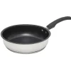 Cuisson<Gifi Poêle inox avec poignée bakélite ø 24 cm