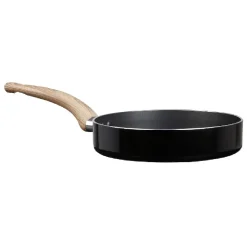 Cuisson<Gifi Poêle noire manche effet bois Ø 20