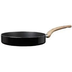 Cuisson<Gifi Poêle noire manche effet bois Ø 28