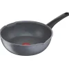 Cuisson<Gifi Poêle sauteuse Tefal Mineralia Force aluminium moucheté gris noir ø 26 cm