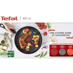Cuisson<Gifi Poêle Téfal effet pierre grise et noire Ø30cm