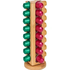 Rangement De Cuisine<Gifi Porte capsules rotatif en bambou Ø10xH29cm