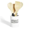 Rangement De Cuisine<Gifi Pot à ustensiles dolomite blanc Ø10xH13,2cm