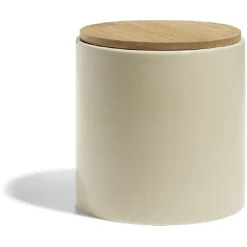 Conservation Alimentaire<Gifi Pot de conservation 500ml grès carreaux de ciment couvercle bambou Ø10xH10cm