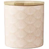 Conservation Alimentaire<Gifi Pot en céramique à motif rose avec couvercle en bois H10,5 cm