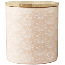 Conservation Alimentaire<Gifi Pot en céramique à motif rose avec couvercle en bois H10,5 cm