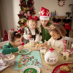 Conservation Alimentaire<Gifi Pot en verre Disney Mickey Merry Kissmas avec couvercle Ø16xH20cm