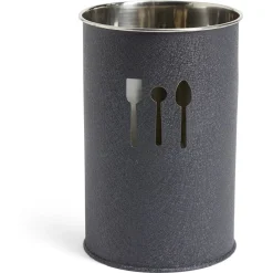 Rangement De Cuisine<Gifi Pot range-couverts Ø10xH.15cm inox finition gris crocodile