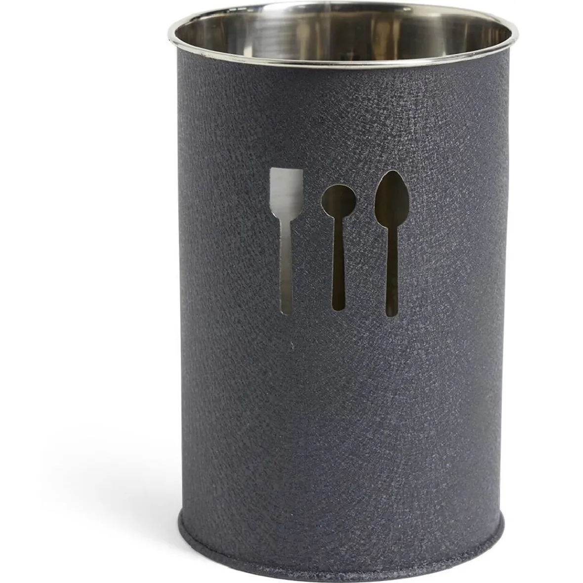 Rangement De Cuisine<Gifi Pot range-couverts Ø10xH.15cm inox finition gris crocodile