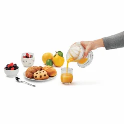 Préparation Culinaire<Gifi Presse agrumes Metaltex transparent couvercle blanc 2 cônes