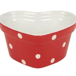 Cuisson<Gifi Ramequin coeur rouge à pois blancs