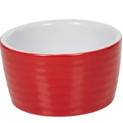 Cuisson<Gifi Ramequin individuel grès côtelé rouge