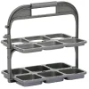 Rangement De Cuisine<Gifi Range bouteille pliable gris 6 emplacements