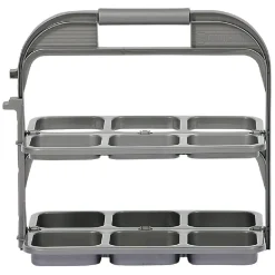 Rangement De Cuisine<Gifi Range bouteille pliable gris 6 emplacements