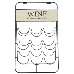 Rangement De Cuisine<Gifi Range bouteilles 9 compartiments métal noir bois design Wine