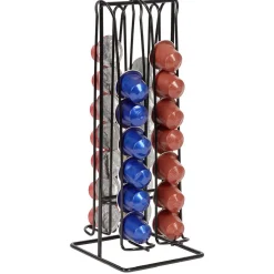 Rangement De Cuisine<Gifi Range capsules de café en métal noir