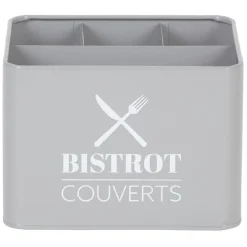 Rangement De Cuisine<Gifi Range couvert BISTROT en métal gris