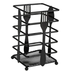 Rangement De Cuisine<Gifi Range couvert métal design cuillère fourchette couteau 10x10xH16,5cm