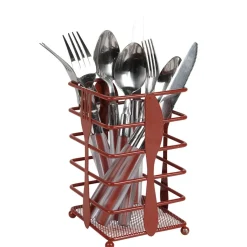 Rangement De Cuisine<Gifi Range couvert métal design cuillère fourchette couteau 10x10xH16,5cm