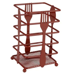 Rangement De Cuisine<Gifi Range couvert métal design cuillère fourchette couteau 10x10xH16,5cm