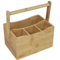 Rangement De Cuisine<Gifi Range couvert vertical en bambou