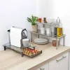 Rangement De Cuisine<Gifi Range dosette plateau en verre tiroir inox noir