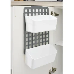 Rangement De Cuisine<Gifi Rangement de porte ajustable gris
