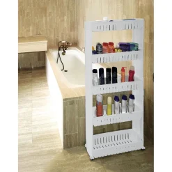 Rangement De Cuisine<Gifi Resserre 2en1 avec fonction table blanc