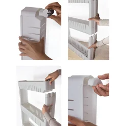 Rangement De Cuisine<Gifi Resserre 2en1 avec fonction table blanc
