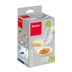 Préparation Culinaire<Gifi Râpe Metaltex avec couvercle et 3 lâmes interchangeables