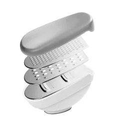 Préparation Culinaire<Gifi Râpe Metaltex avec couvercle et 3 lâmes interchangeables