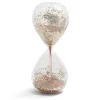 Préparation Culinaire<Gifi Sablier verre sable rose et paillettes doré Ø8xH20cm