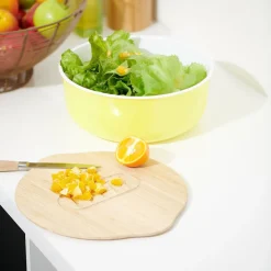 Gifi Saladier + couvercle 2 en 1 en bambou| Vaisselle Et Accessoires De Table