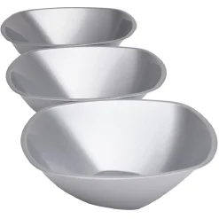 Gifi Saladier argenté réutilisable x3| Vaisselle Et Accessoires De Table