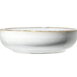 Vaisselle Et Accessoires De Table<Gifi Saladier bas en faïence bleu bord foncé Ø23xH7cm