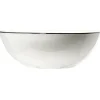 Vaisselle Et Accessoires De Table<Gifi Saladier bas en porcelaine blanc bord noir type bistrot Ø22,5xH8,8cm