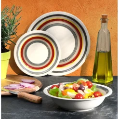 Gifi Saladier Bayadère Ø 20 cm| Vaisselle Et Accessoires De Table