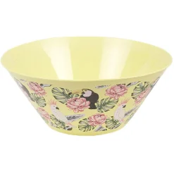 Gifi Saladier décor oiseau et feuille| Vaisselle Et Accessoires De Table