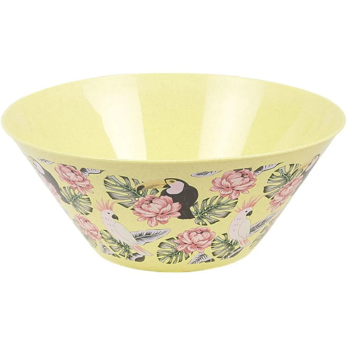Gifi Saladier décor oiseau et feuille| Vaisselle Et Accessoires De Table