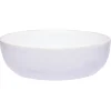 Gifi Saladier en faïence blanc avec liseré crème| Vaisselle Et Accessoires De Table