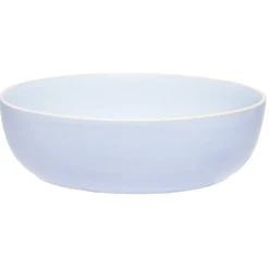 Gifi Saladier en faïence bleu turquoise avec liseré crème| Vaisselle Et Accessoires De Table