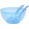 Gifi Saladier en plastique coloré avec couverts de service| Vaisselle Et Accessoires De Table