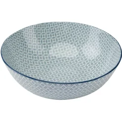 Gifi Saladier en porcelaine motif graphique coloré x2| Vaisselle Et Accessoires De Table