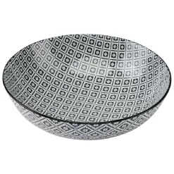 Gifi Saladier en porcelaine motif graphique coloré x2| Vaisselle Et Accessoires De Table