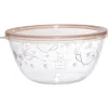 Gifi Saladier en verre avec couvercle Ø22xH10,5 cm 2 L| Vaisselle Et Accessoires De Table
