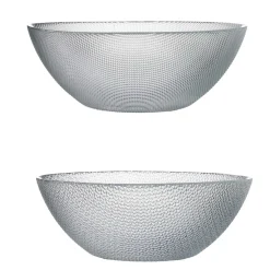 Gifi Saladier en verre design relief transparent x2| Vaisselle Et Accessoires De Table