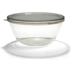 Gifi Saladier en verre 2,5L avec couvercle en plastique| Vaisselle Et Accessoires De Table